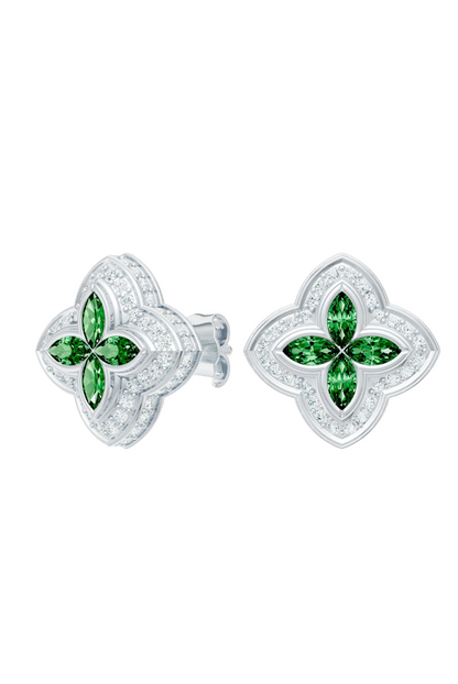 Light Green Candy Moissanite VVS Diamond Earrings