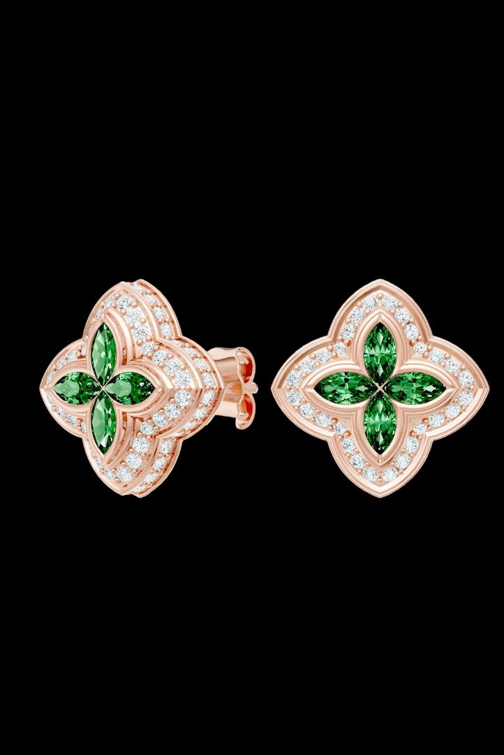 Candy Green VVS Moissanite Diamond Women's Earrings