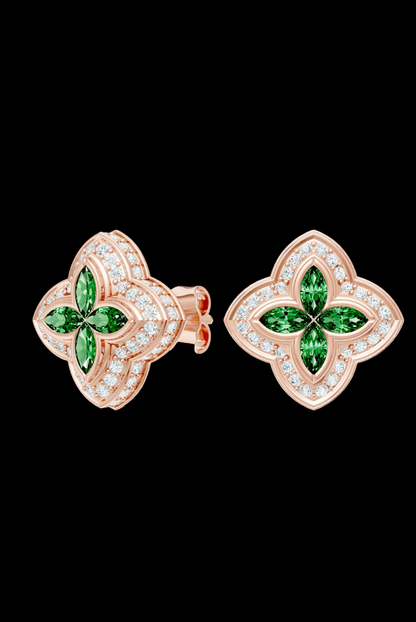Candy Green VVS Moissanite Diamond Women's Earrings