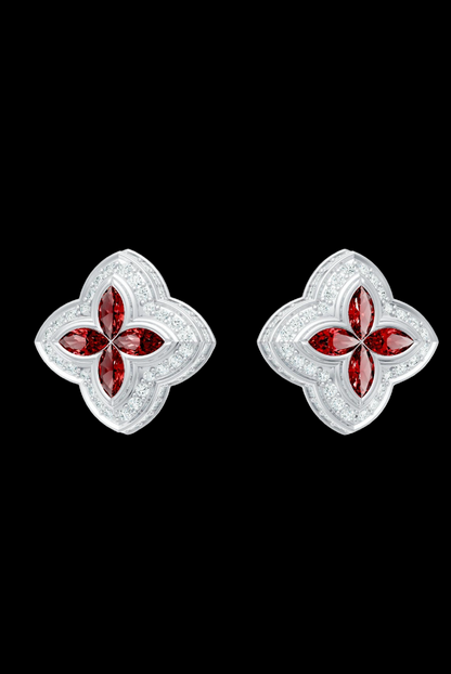 Red Candy Moissanite VVS Diamond Earrings