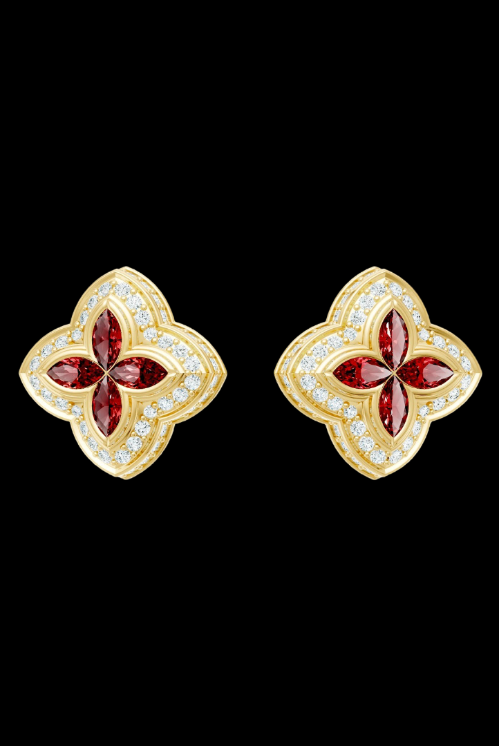 Pink Candy Iced Out Moissanite VVS Diamond Earrings