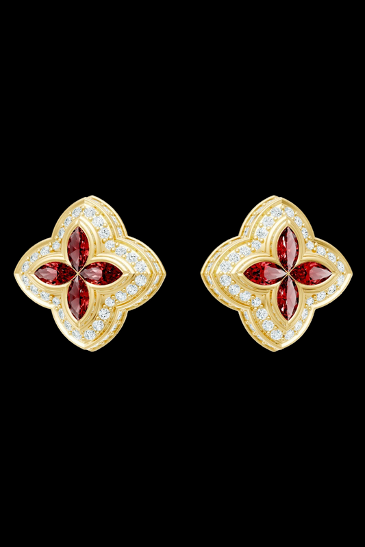Pink Candy Iced Out Moissanite VVS Diamond Earrings