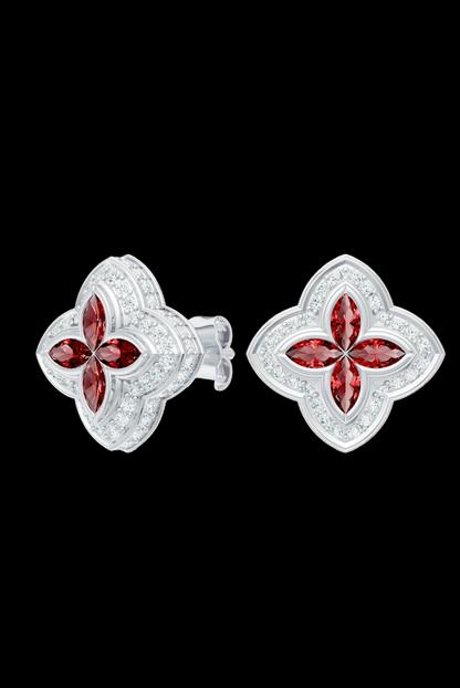 Red Candy Moissanite VVS Diamond Earrings