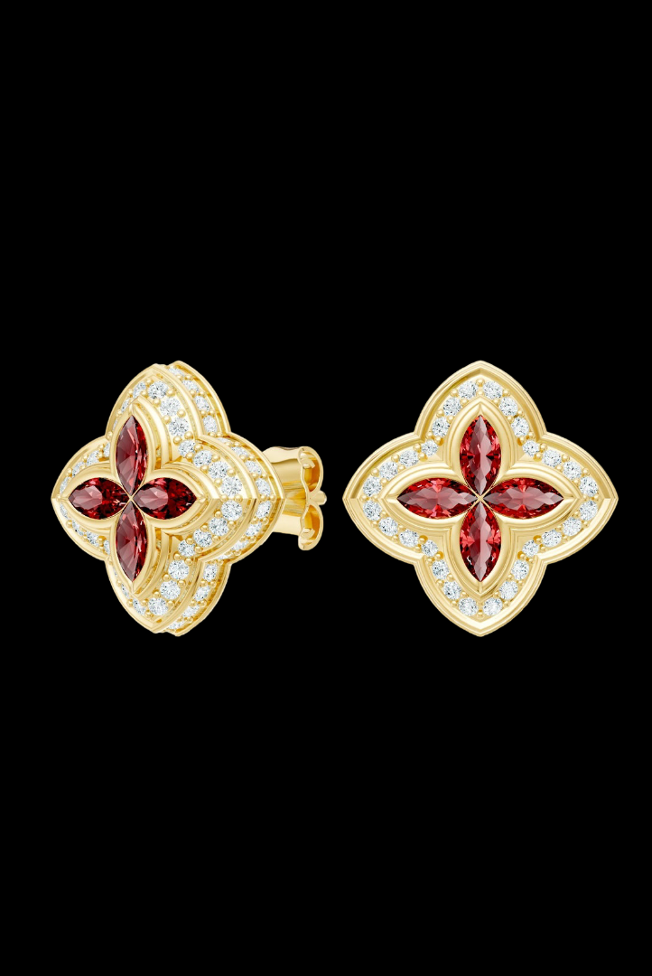Pink Candy Iced Out Moissanite VVS Diamond Earrings