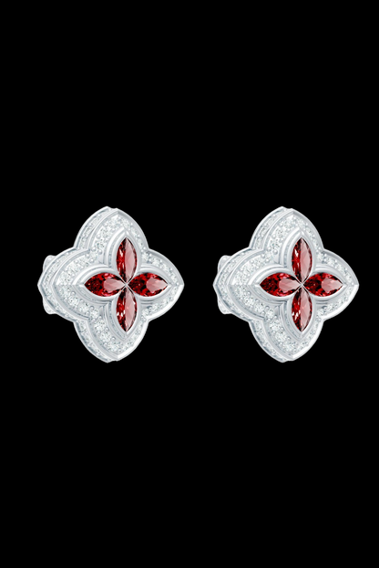 Red Candy Moissanite VVS Diamond Earrings