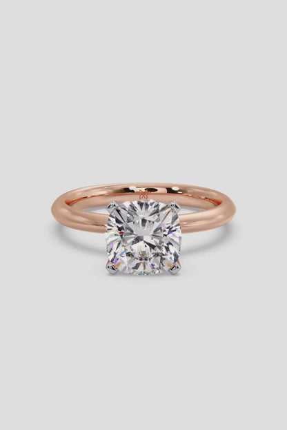 Princess Cut 2.0 CT Lab Grown Diamond 4 Prong Solitaire Engagement Ring