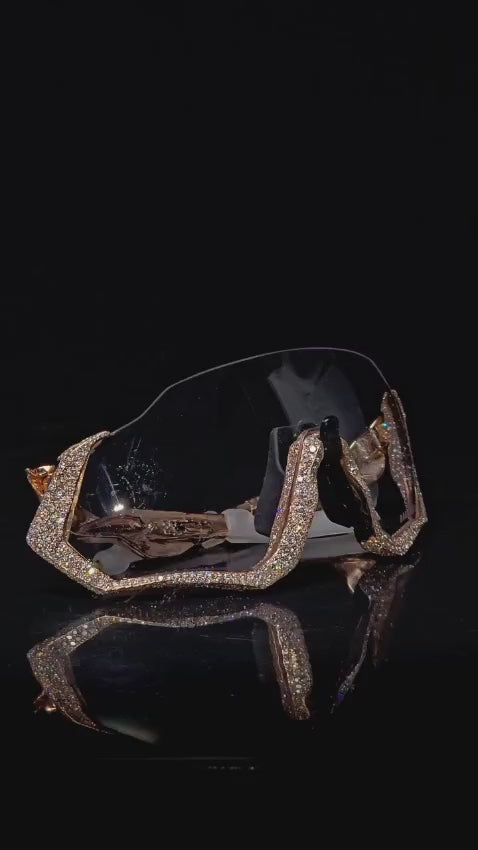 Iced Out Moissanite VVS Diamond Black Sun Glasses