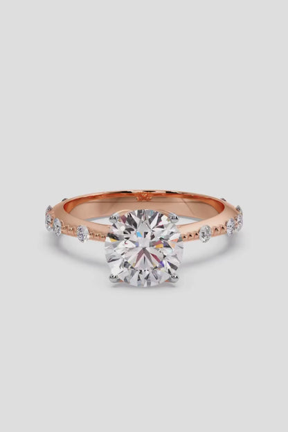 1.5 CT Round Cut Lab Grown Diamond Radiance Solitaire Ring