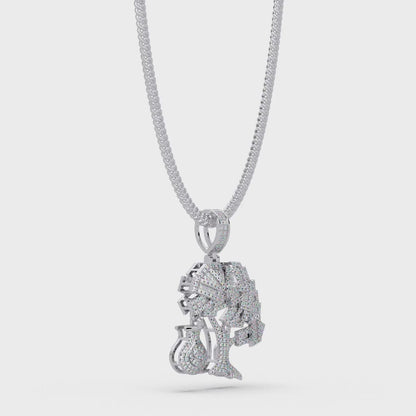 Luxury Tree of Life Pendant – 925 Silver with VVS Moissanite Diamonds