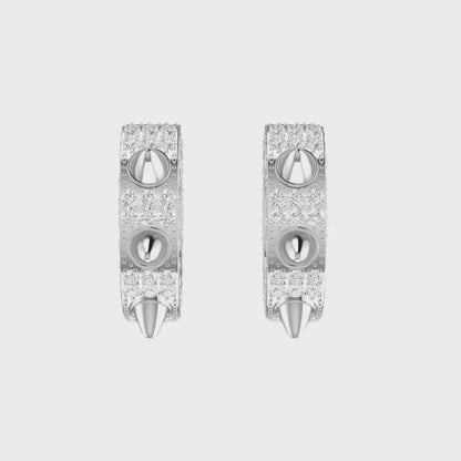 Fully Iced Out VVS Moissanite Diamond Throne Forked Women's Erring