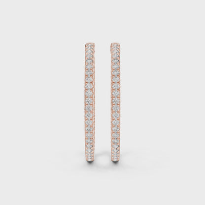Fully Iced Moissanite VVS Diamond Round Women's Earrings