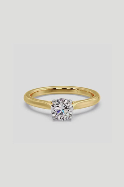 1 CT Round Cut Lab Grown Diamond Simple Luxury Solitaire Ring
