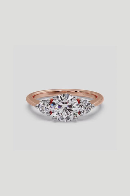Round 1 CT Lab Grown Diamond Eternal Trinity 3 Stone Diamond Engagement Ring