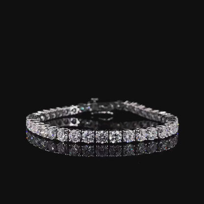 Round Cut VVS Moissanite Diamond Tennis Bracelet