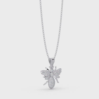 Queen Bee VVS Moissanite Diamond Pendant | Nature Inspired Jewelry