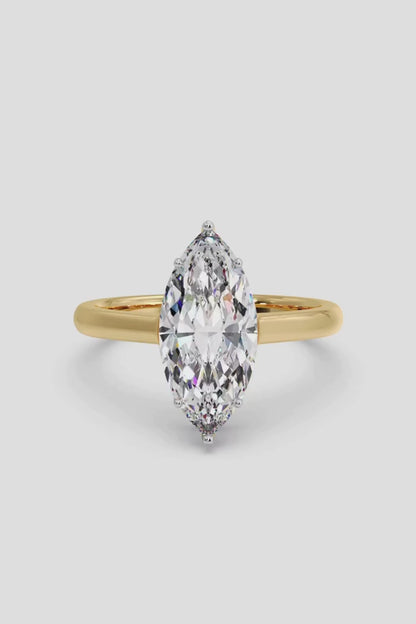Stunning 3 CT Marquise-Cut Lab-Grown Diamond 6-Prong Solitaire Ring
