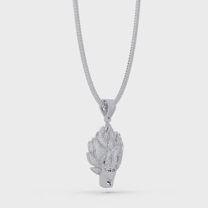 Super Saiyan Inspired Moissanite Pendant  VVS Moissanite Diamond
