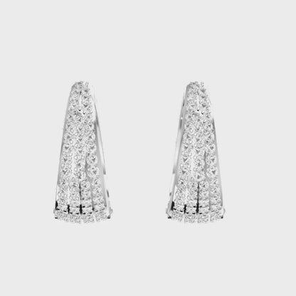 Round Cut VVS Moissanite Diamond Hook Elegant Women's Errings