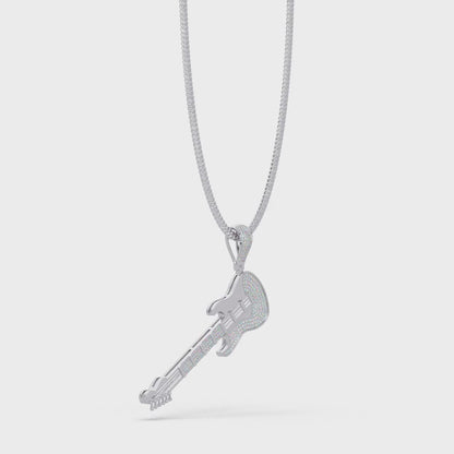 Premium Guitar Pendant VVS Moissanite Diamonds Hip-Hop Jewelry