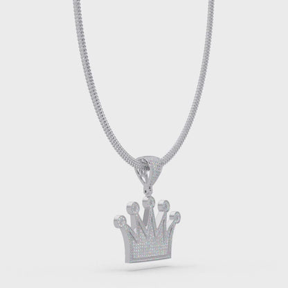 Royal Crown VVS Moissanite Diamond Pendant Iced Out King & Queen Jewelry