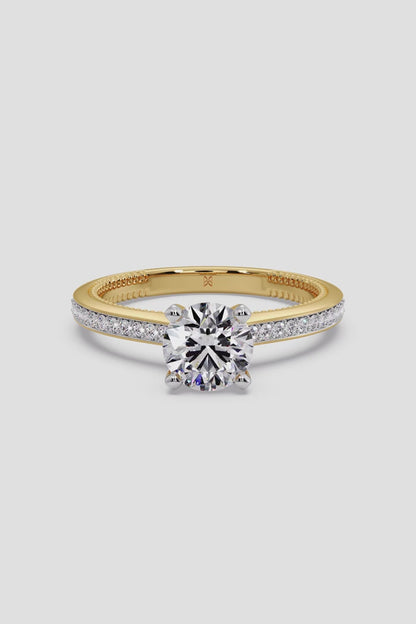 Round 1.3 CT Lab Grown Diamond Solitaire Engagement Ring