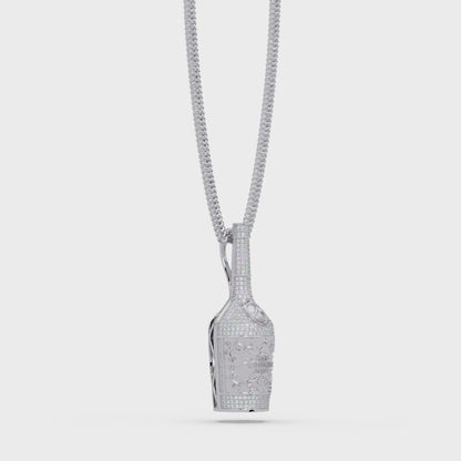 Luxury Bottle-Shaped Pendant VVS Moissanite Diamond | Hip-Hop Style