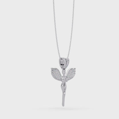 Angel Wings vvs Moissanite Diamond Pendant