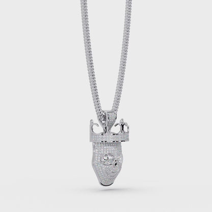Crown Mask VVS Moissanite Diamond  Pendant Unique Hip-Hop Inspired Diamond Jewelry