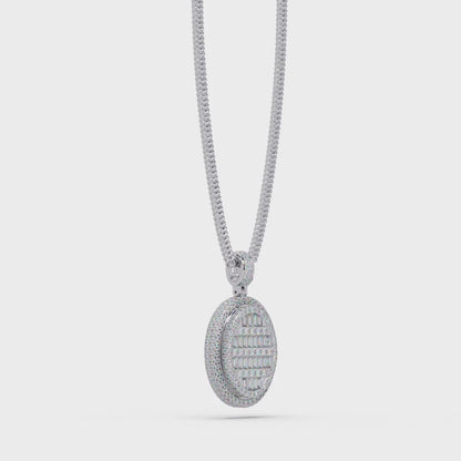 Oval Shape VVS Moissanite Diamond Pendant
