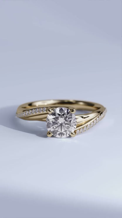 1.5 CT Round Cut Lab Grown Diamond Eternity Band Solitaire Ring for Her