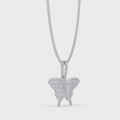 Butterfly VVS Moissanite Diamond Pendant Necklace