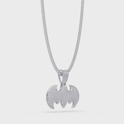 Batman Emblem VVS Moissanite Pendant Hip-Hop Jewelry