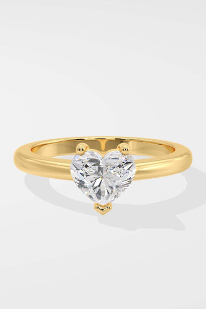 1.5 CT HEART CUT LAB GROWN DIAMOND 3 PRONG SET LOVE SYMBOL DIAMOND RING