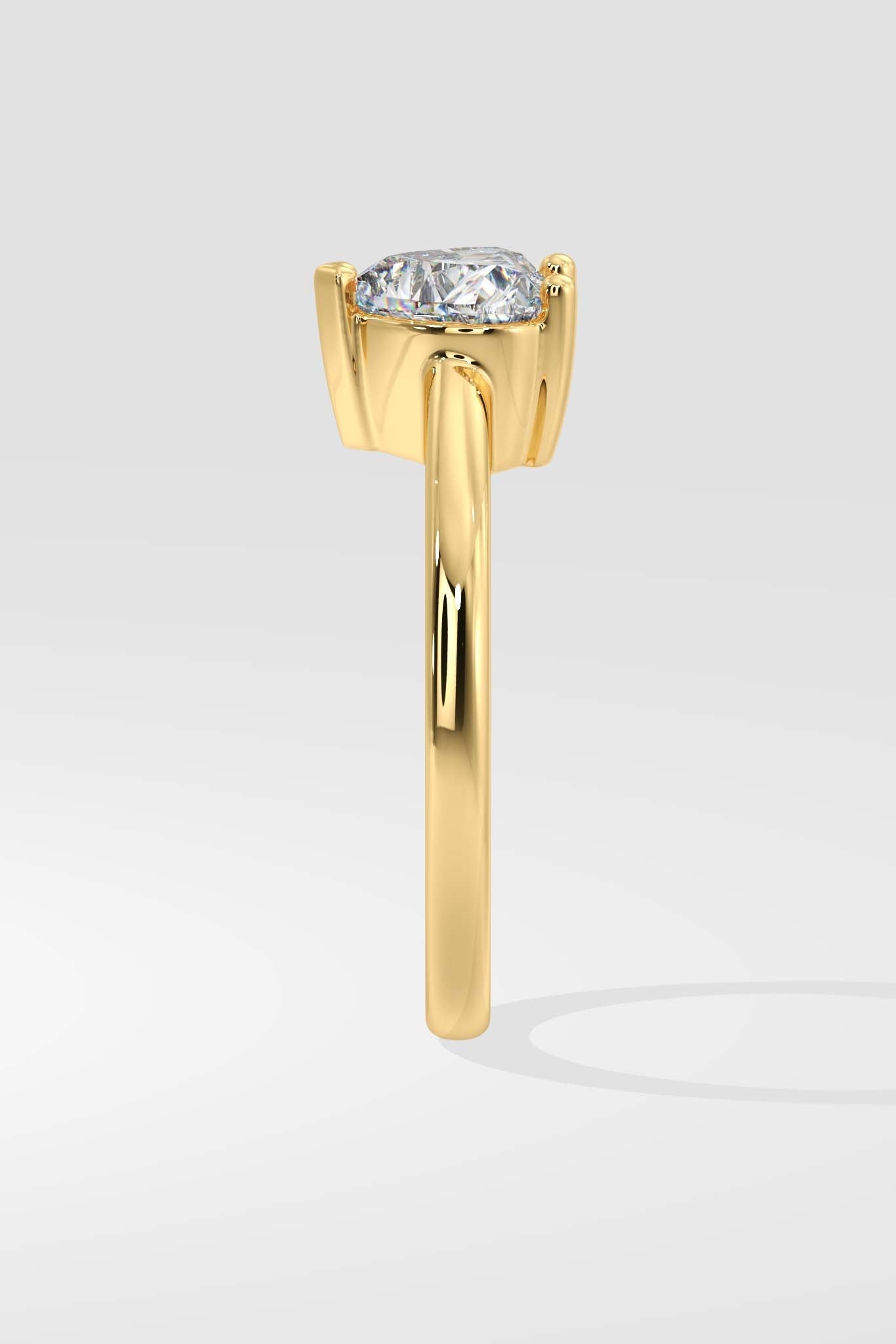 1.5 CT HEART CUT LAB GROWN DIAMOND 3 PRONG SET LOVE SYMBOL DIAMOND RING