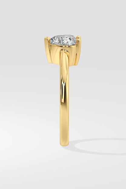 1.5 CT HEART CUT LAB GROWN DIAMOND 3 PRONG SET LOVE SYMBOL DIAMOND RING