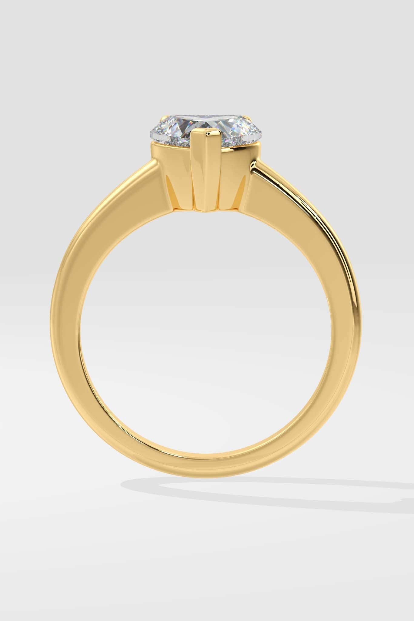 1.5 CT HEART CUT LAB GROWN DIAMOND 3 PRONG SET LOVE SYMBOL DIAMOND RING