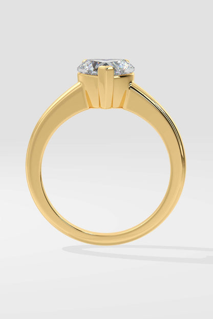 1.5 CT HEART CUT LAB GROWN DIAMOND 3 PRONG SET LOVE SYMBOL DIAMOND RING